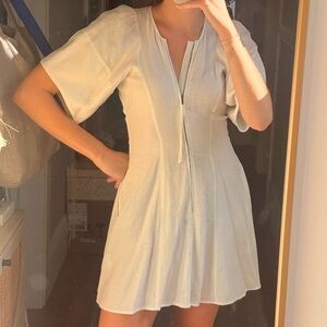 Apiece Apart Puff Sleeve White Mini Dress